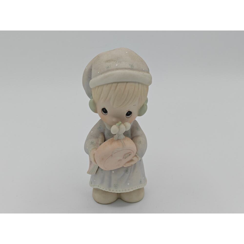 Precious Moments Time To Wish You‎ A Merry Christmas 115339 1988 Figurine Enesco